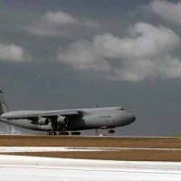 C-5 Galaxy Plane Lands on Grissom AFB