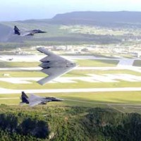 B2 Flies over Mountain Home Air Force Base