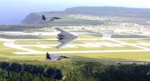 B2 Flies over Mountain Home Air Force Base