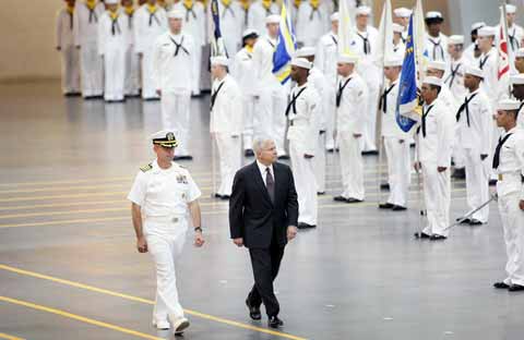 Naval Station Great Lakes Soldiers parade