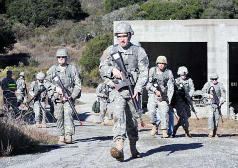 Presidio of Monterey soldier combat