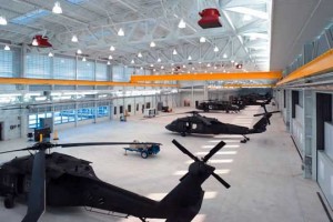 buckley air force base inside helicopter hangar