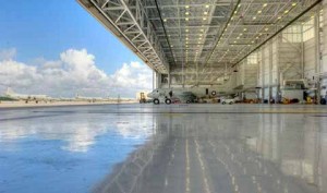 Jacksonville huge maintenance hangar interior