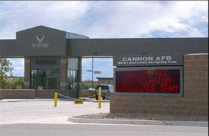 Front gate of Cannon AFB