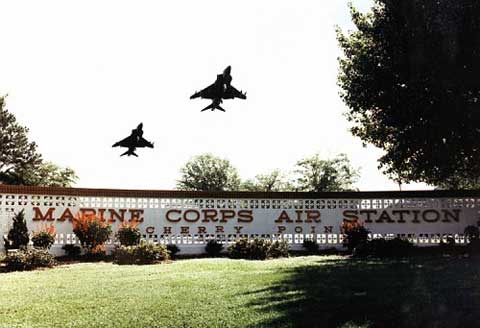 Main sign of MCAS Cherry Point