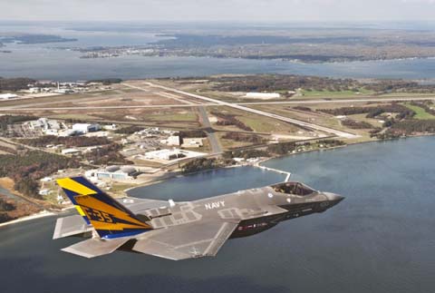 Naval Air Station Patuxent River Areal and F-35
