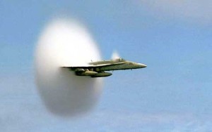 F18 hits sound barrier near NAS Fallon
