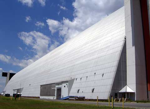 Hangar, building at naval air engineering station lakehurst base