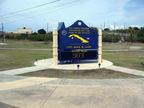 Main sign of Guantanamo Bay Naval Base