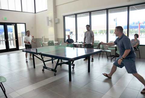 Joint Region Marianas playing ping pong 