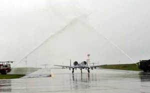 Washing plane at Spangdahlem Air Base