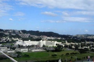 Areal view of US naval hospital Okinawa