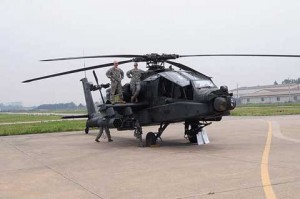 soldiers on helicopter at USAG Ansbach