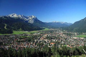 Areal view of USAG Garmisch