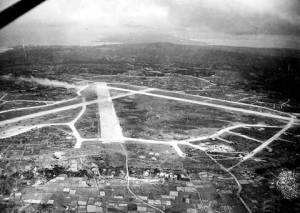 overview of Yontan Airfield during world war