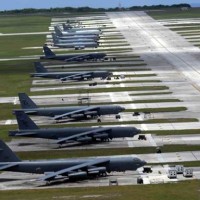 Andersen Air Force Base - Many B52 planes together
