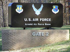 Main sign at Arnold Air Force Base